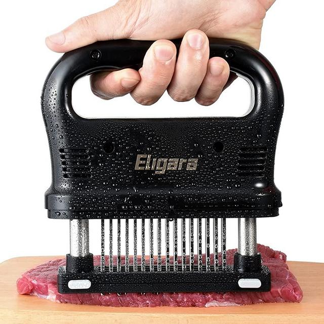 Eligara Meat Tenderizer Tool, 48 Stainless Steel Needle Blade Steak Tenderizer with ABS Safe Plastic, Lightweight & Durable Kitchen Cooking Tool Best for Tenderizing, BBQ, Marinade