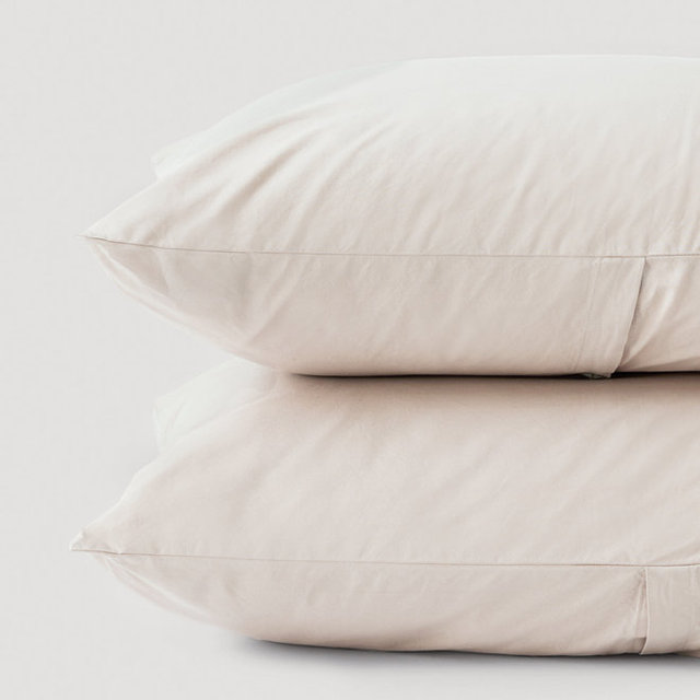 Standard, Bone Color - PACT Home Organic Cool-Air Percale Sham 2-Pack ST