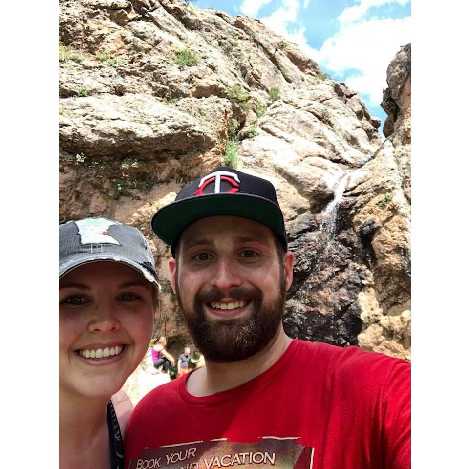 Exploring a waterfall off the beaten path near Fort Collins, during our most recent trip to Colorado.