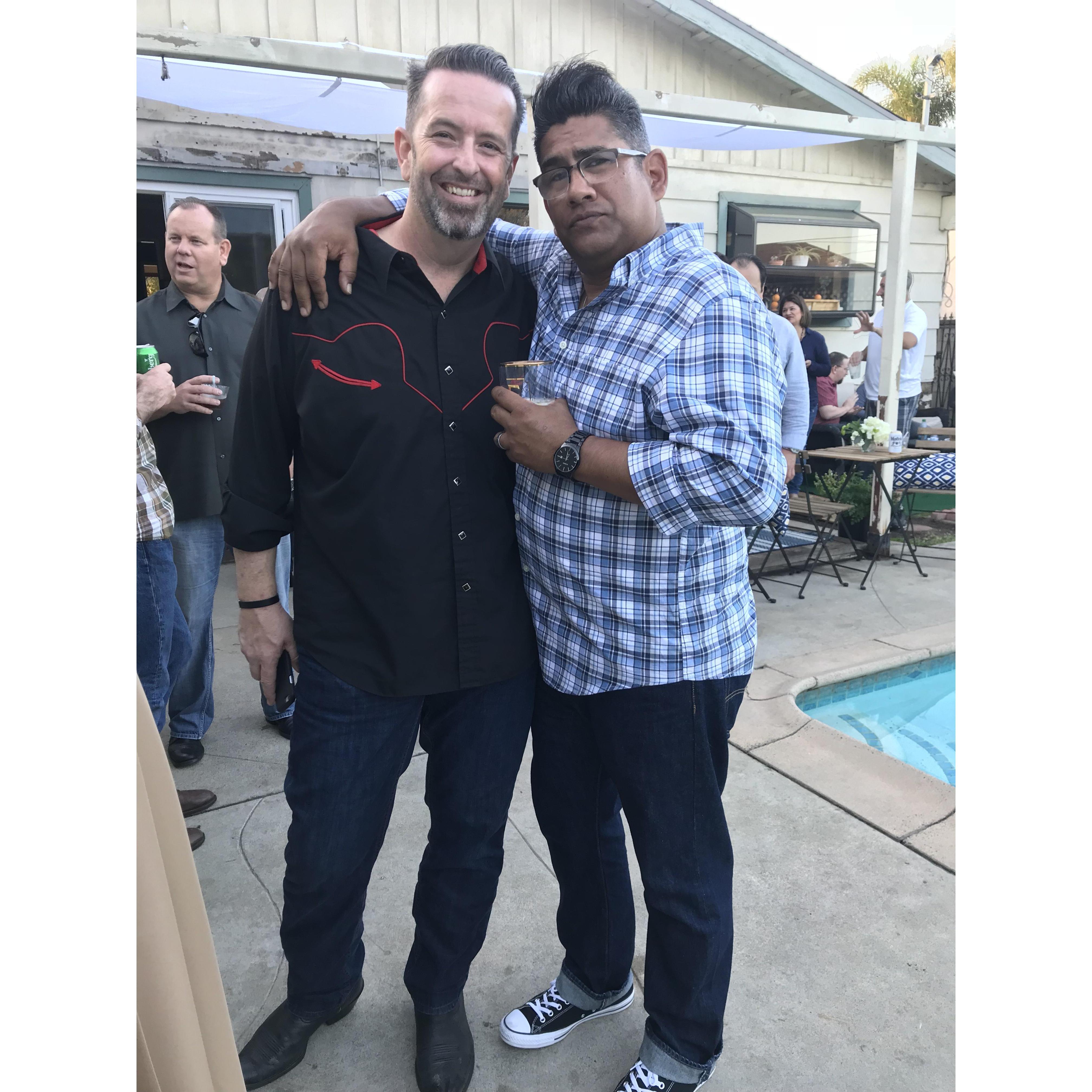 Brian with his friend, Ed Rodriguez.