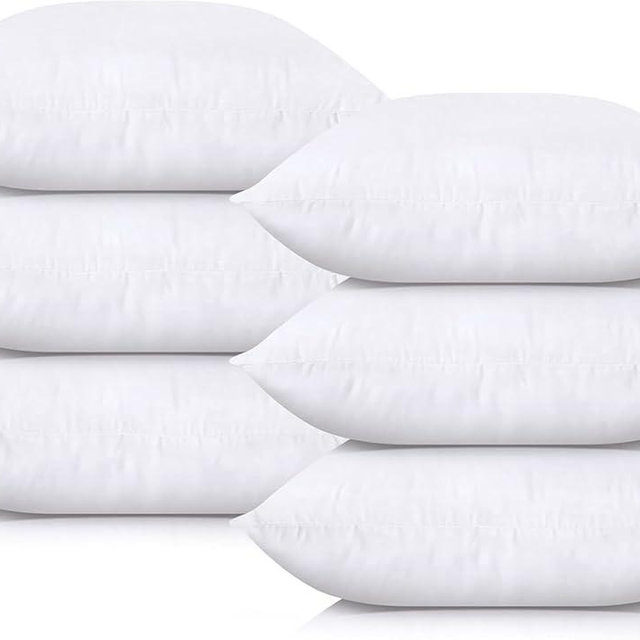 Utopia Bedding Throw Pillows (Set of 6, White), 12 x 20 Inches Pillows for Sofa, Bed and Couch Decorative Stuffer Pillow