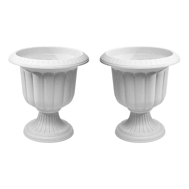 Novelty Classic Urn Garden Pot/Planter, Plastic ( Pack of 2) (Stone, 19")2