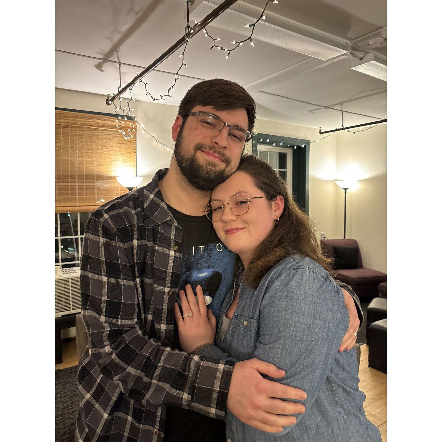 Right after the proposal! (photo by Adam Arnone)
