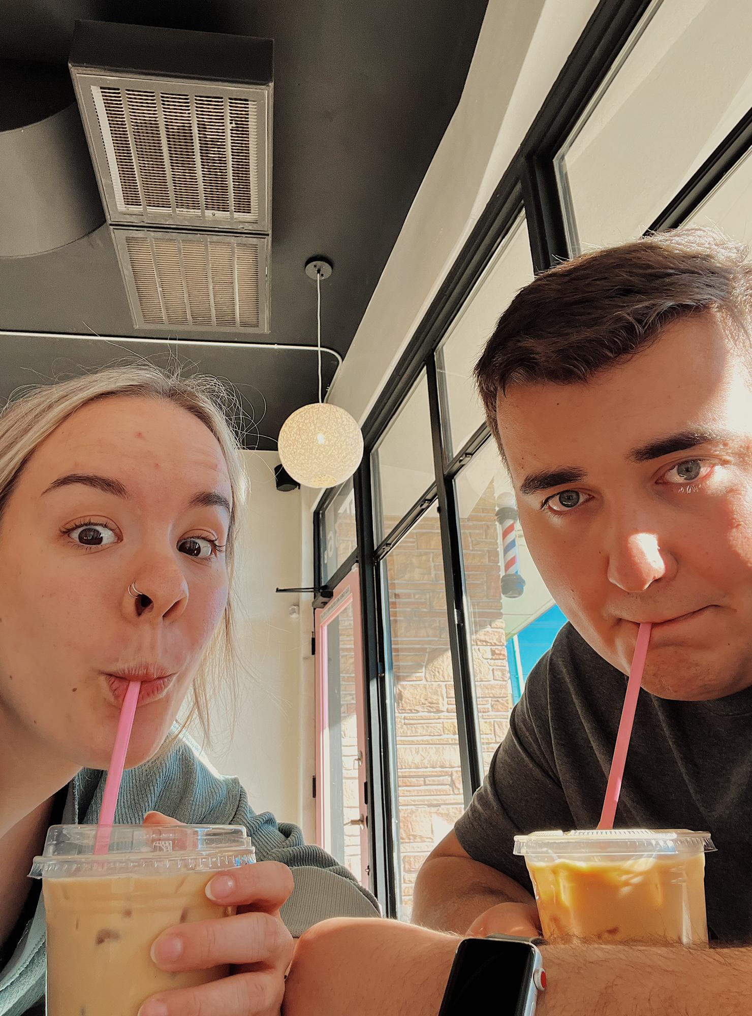 Our favorite thing to do together, go to local coffee shops!