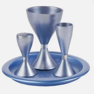 Yair Emanuel Anodized Aluminum Havdallah Set - Blue