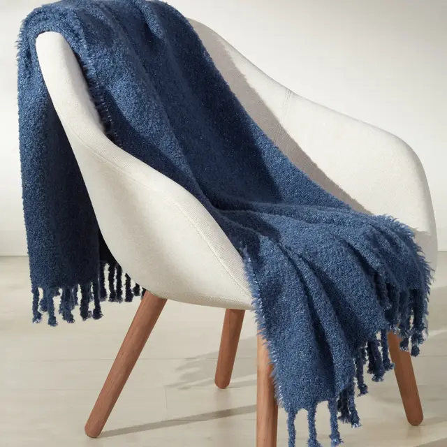 Nordstrom Haven Tassle Throw in Blue Vintage