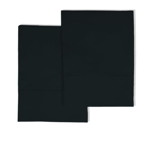 1000 Thread Count Pillowcases King Black, 100% Long Staple Cotton Pillow Cases, Luxurious Sateen Weave Set of 2 Pillow Covers (Black King Size 100% Cotton Pillow Cases)