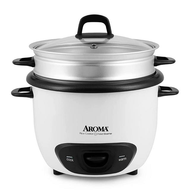 Aroma Housewares 14-Cup (Cooked) (7-Cup UNCOOKED) Pot Style Rice Cooker and Food Steamer (ARC-747-1NG)