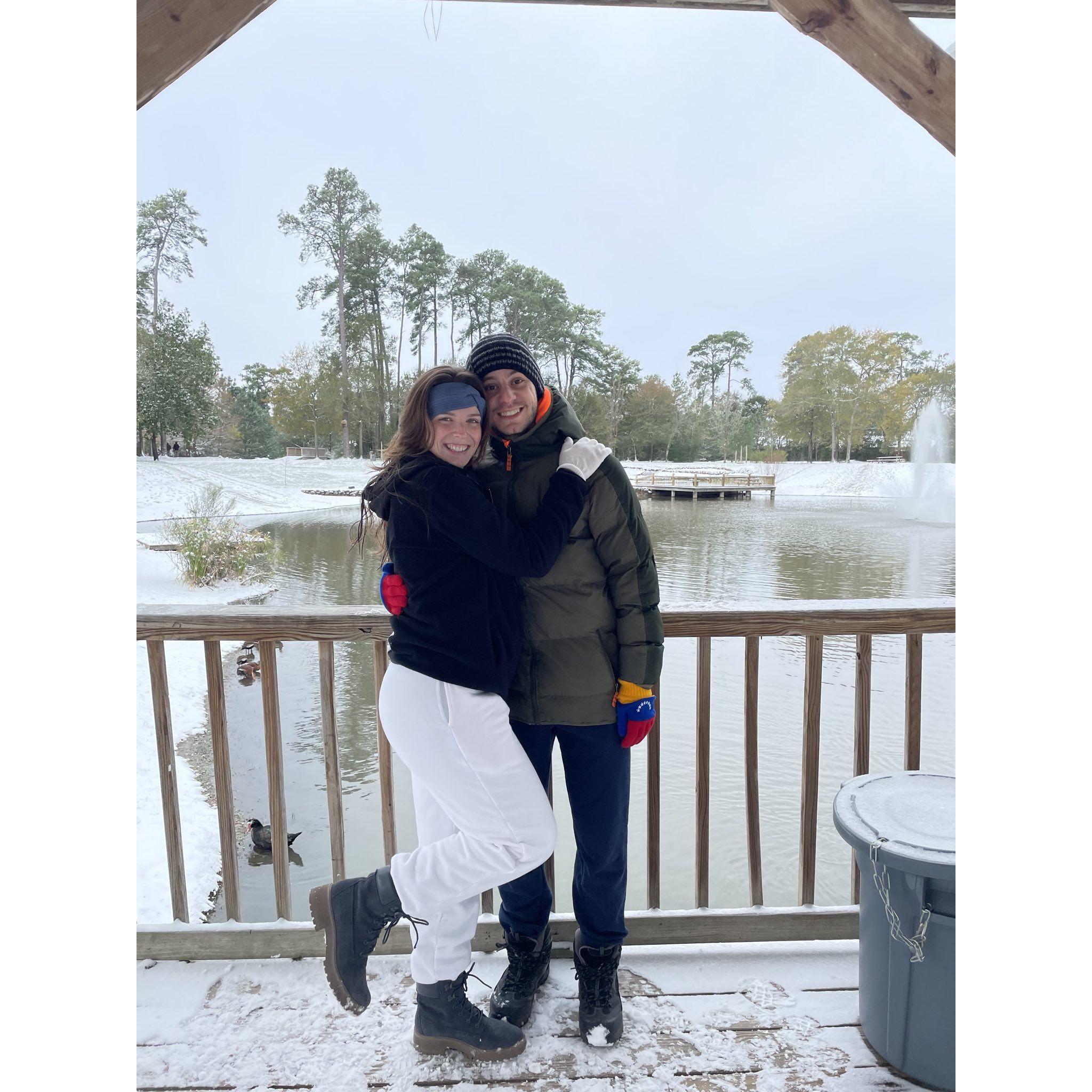 Our first snow day together