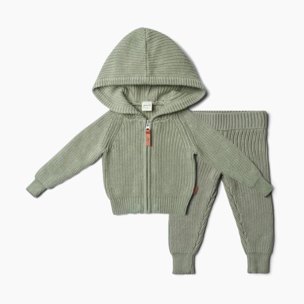 Goumi KidsOrganic Cotton Knit Hoodie & Pant Bundle