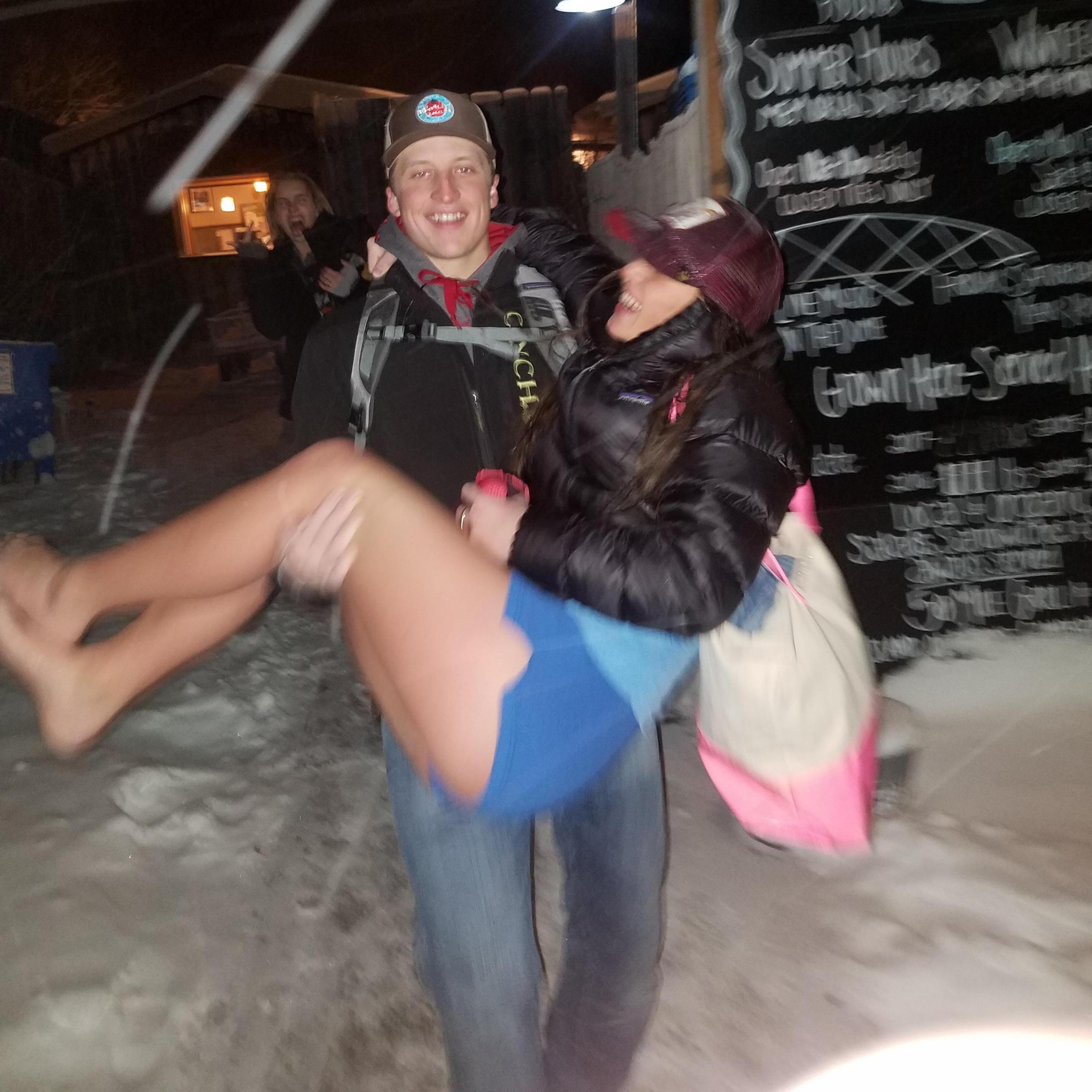 A freezing race back to the car at Norris Hot springs