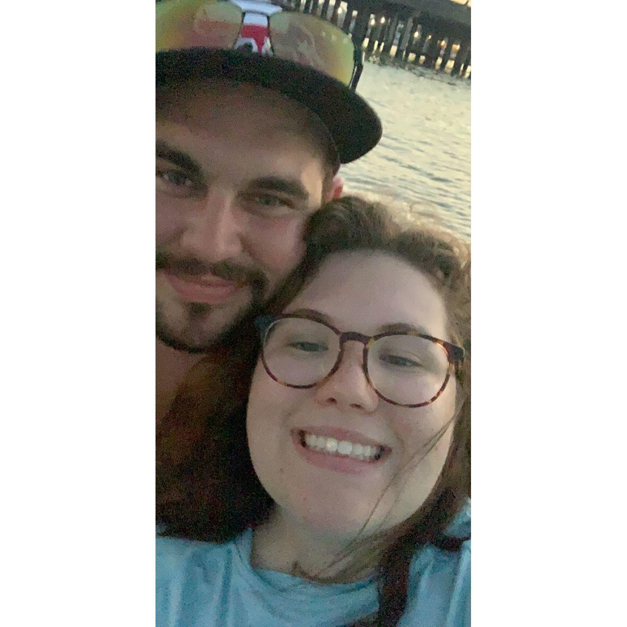 We were on Matt's boat watching fireworks for the 4th of July.