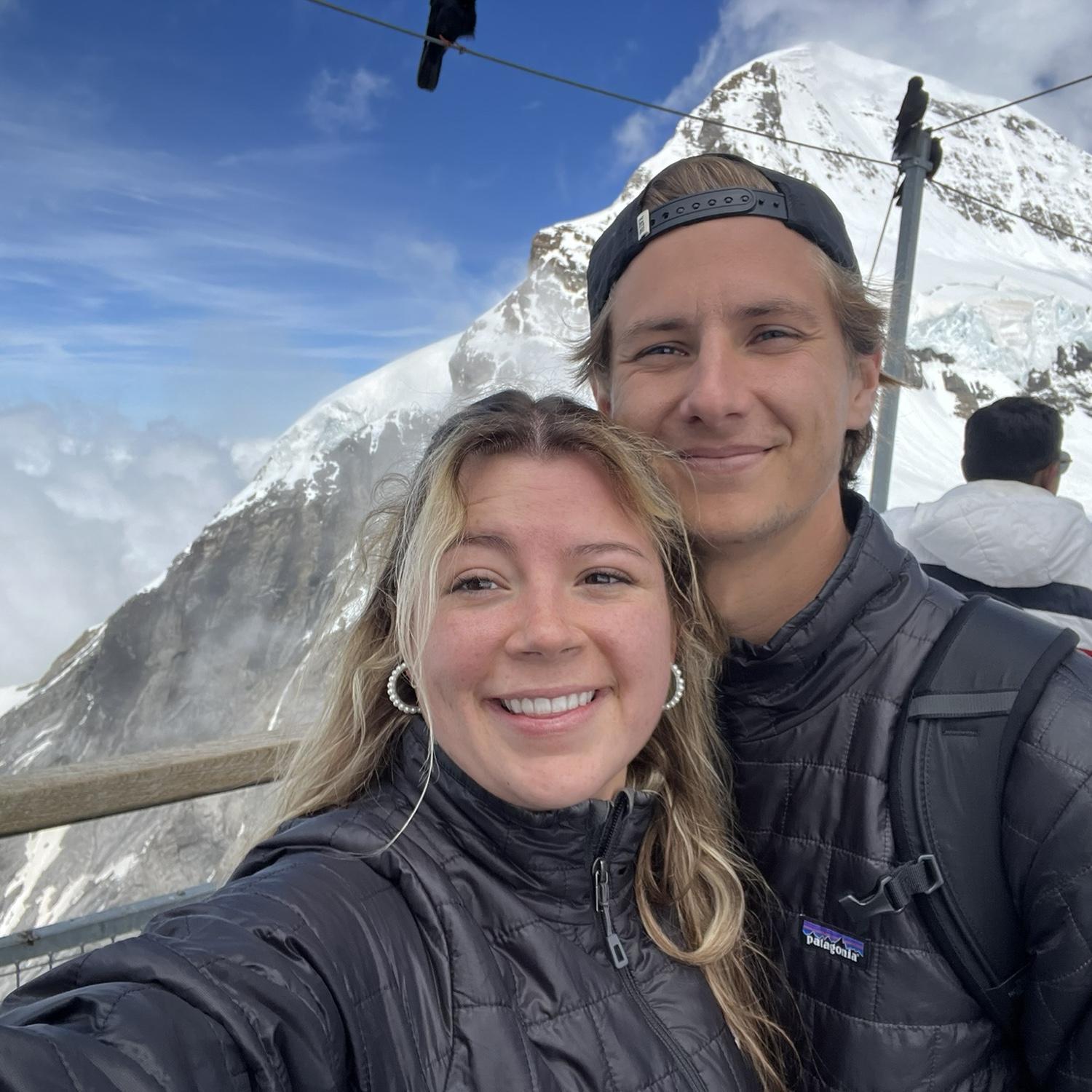 Bell and Tan at the Top of Europe!