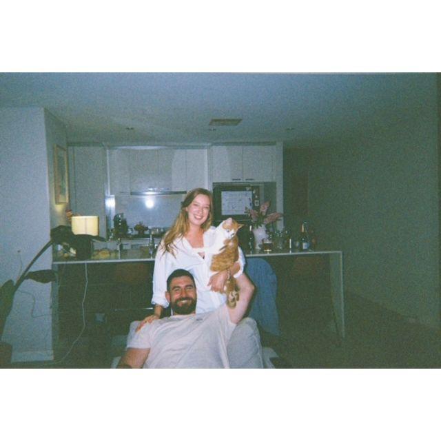A family photo with our adoptive Australian son, Pickle