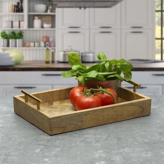 Gourmet Basics Galini Chevron Serving Tray with Handle