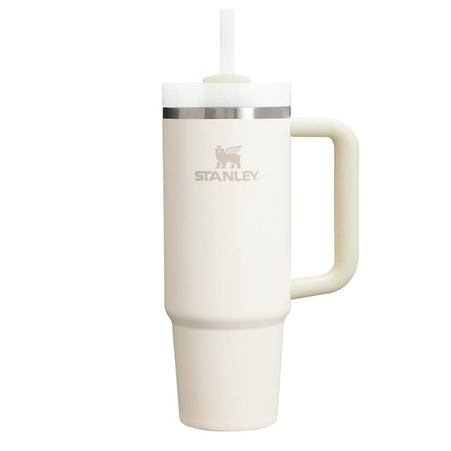 STANLEY Quencher H2.0 Tumbler with Handle and Straw 30 oz | Flowstate 3-Position Lid | Cup Holder Compatible for Travel | Insulated Stainless Steel Cup | BPA-Free | Cream 2.0