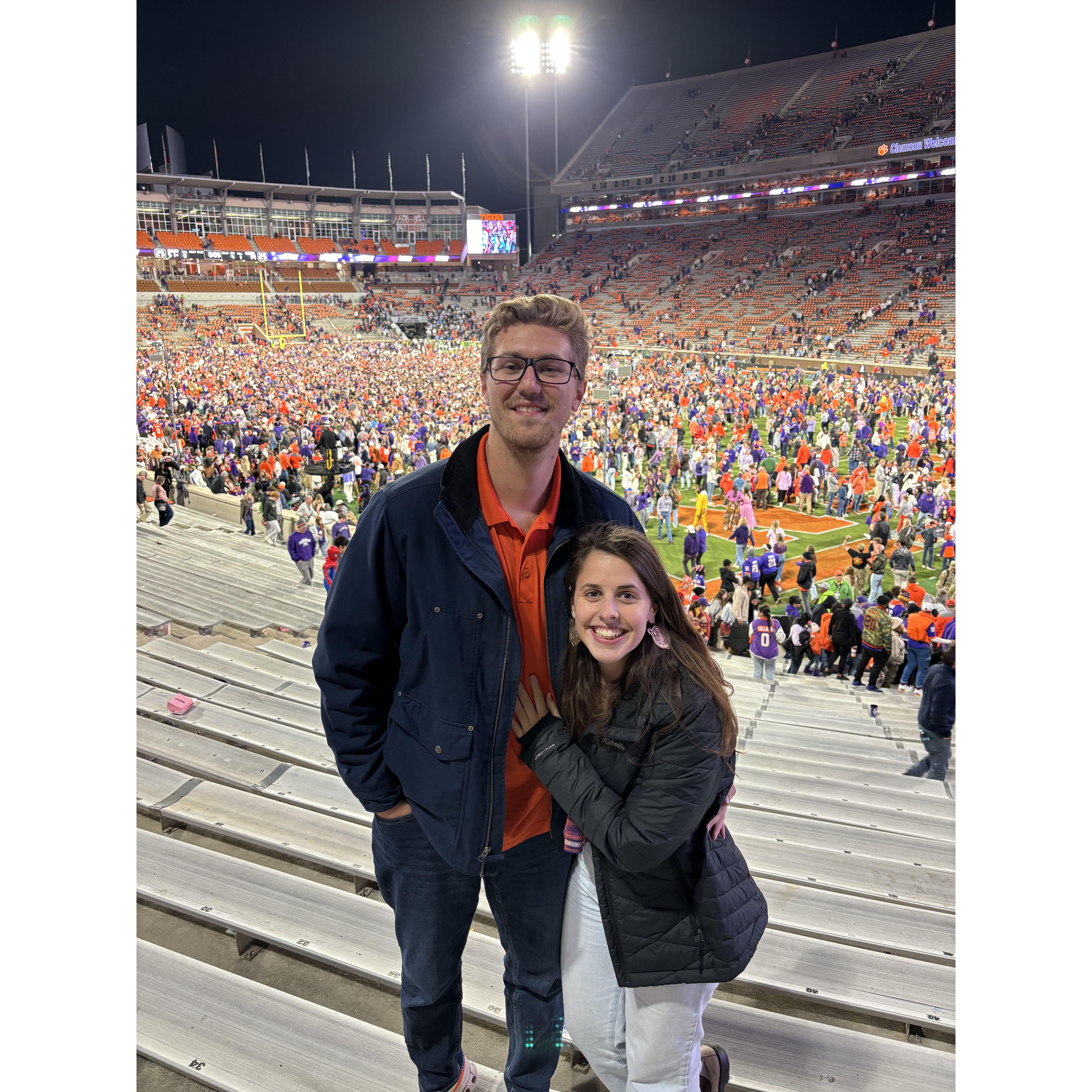 After Anna Grace's last football game as a student in Death Valley