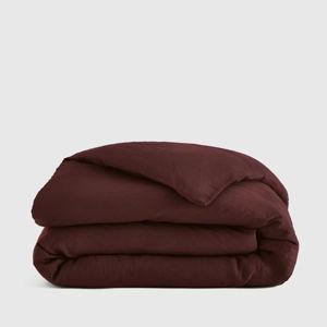 Linen Duvet Cover in Burgundy