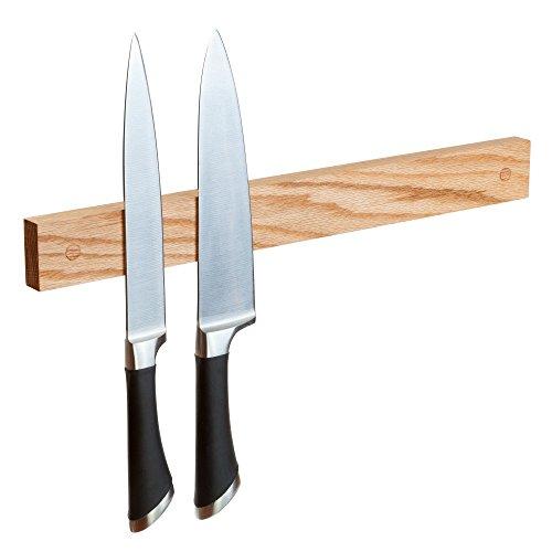 Powerful Magnetic Knife Strip, Holder Made in USA (Oak, 16 inches)