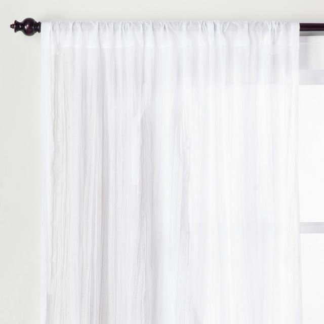 Crushed Sheer Curtain Panel White 95" - Opalhouse™