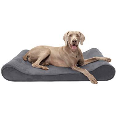 FurHaven Pet Dog Bed | Microvelvet Luxe Lounger Pet Bed for Dogs & Cats - Available in Multiple Colors & Sizes