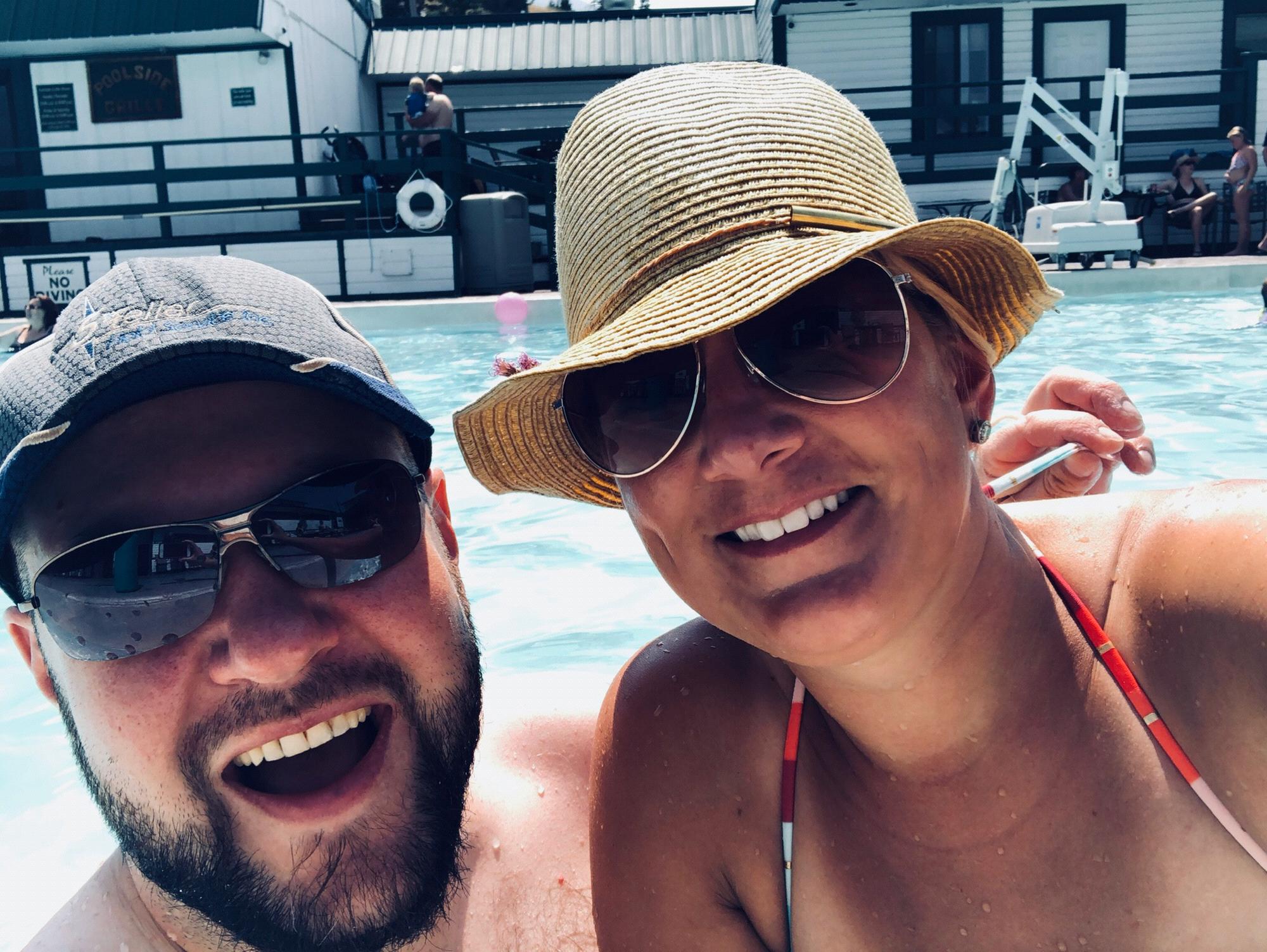 Justin being naughty but still enjoying our time soaking up the healing waters of Chico!