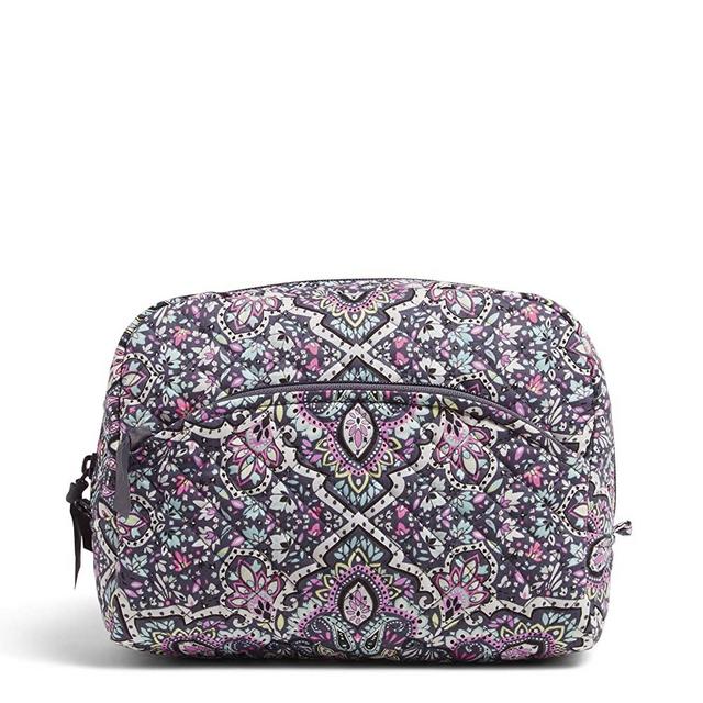 Vera Bradley Women's Signature Cotton Large Cosmetic Makeup Organizer Bag