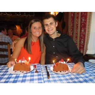 Double birthday celebration at Angus Barn!