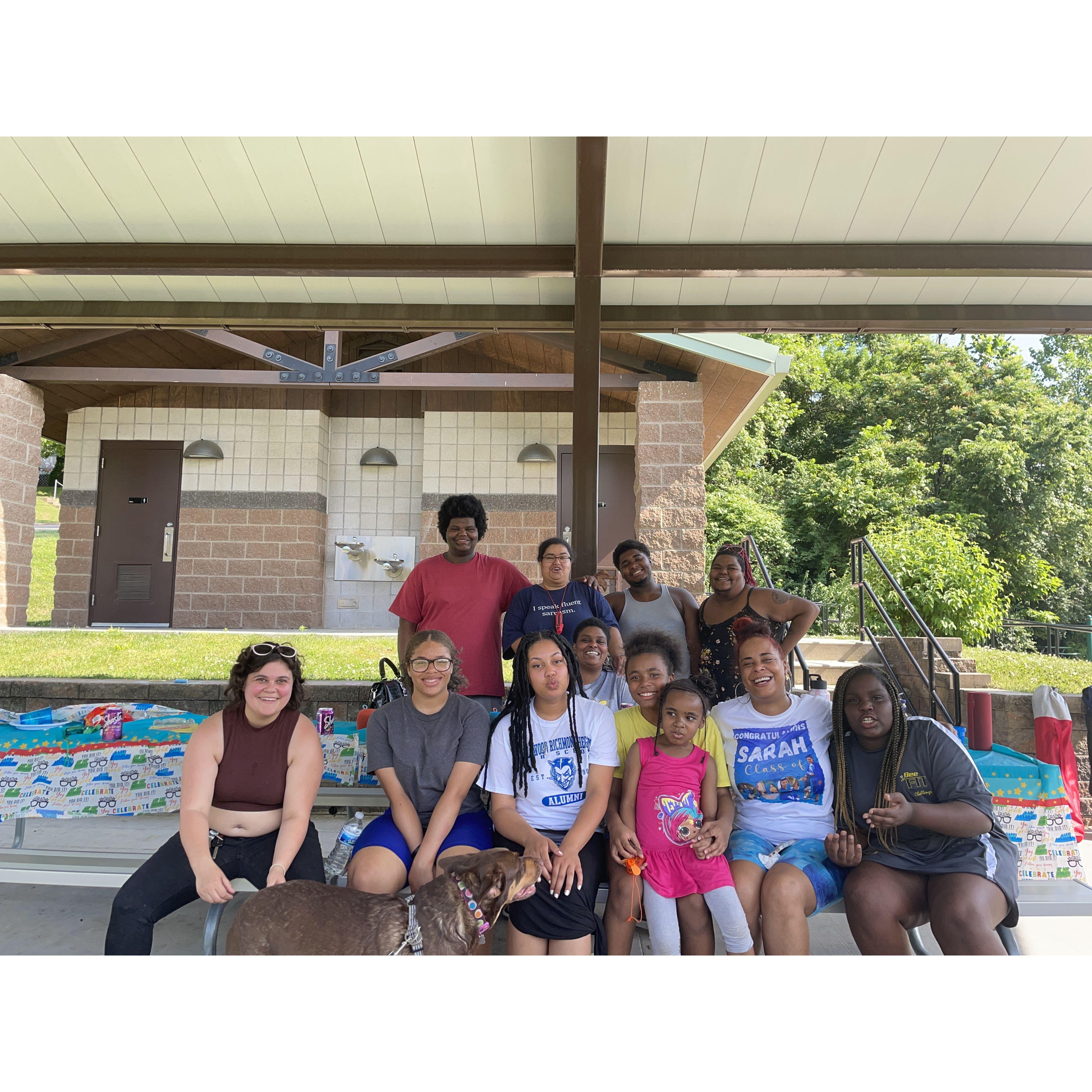 Celebrating Sarah Tolbert's high school graduation with the family!