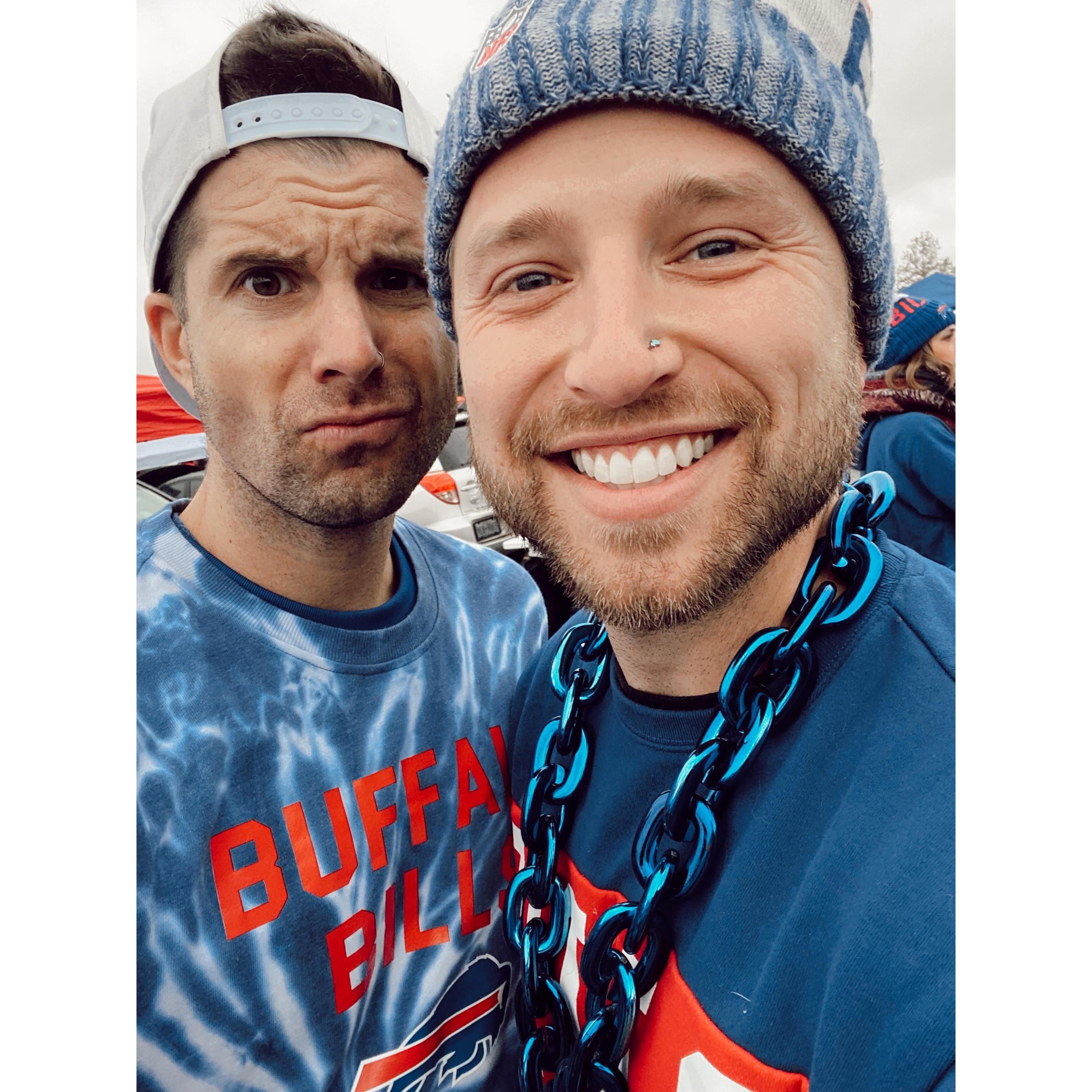 We LOVE going to Bills games. You can guarantee you'll see us at a few away games each year and love having season tickets to attend all the home games!