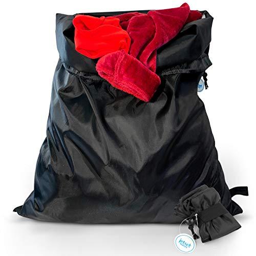 Jetset Oasis 2 Pack Travel Laundry Bags – Premium Thick Nylon· Large Heavy Duty · Ultra Compact for Luggage · Lightweight · Machine Washable · Drawstring Closure -Best For Travel Cruises Gym 24” x 30”