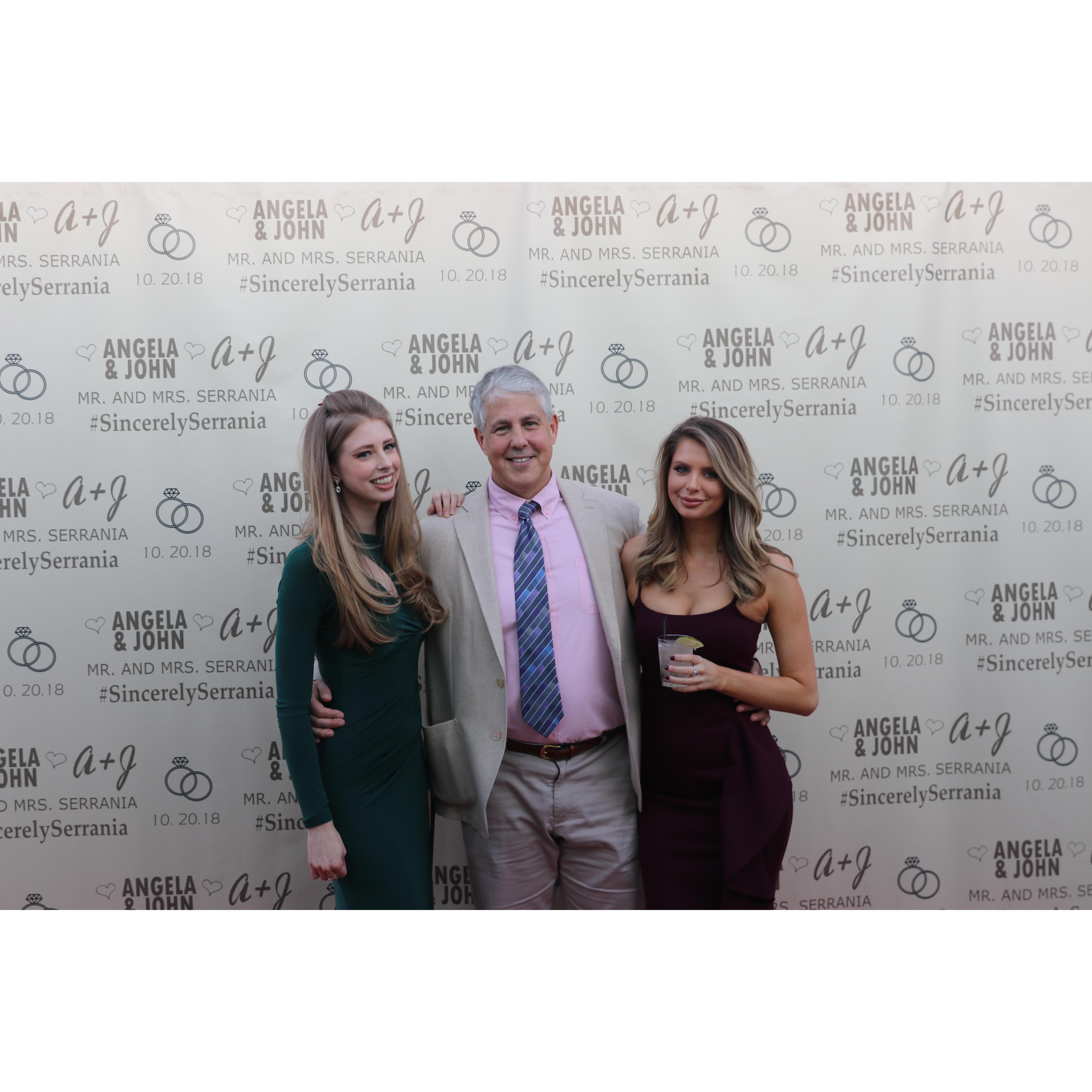 Paul Riccio with daughters, Christine and Olivia