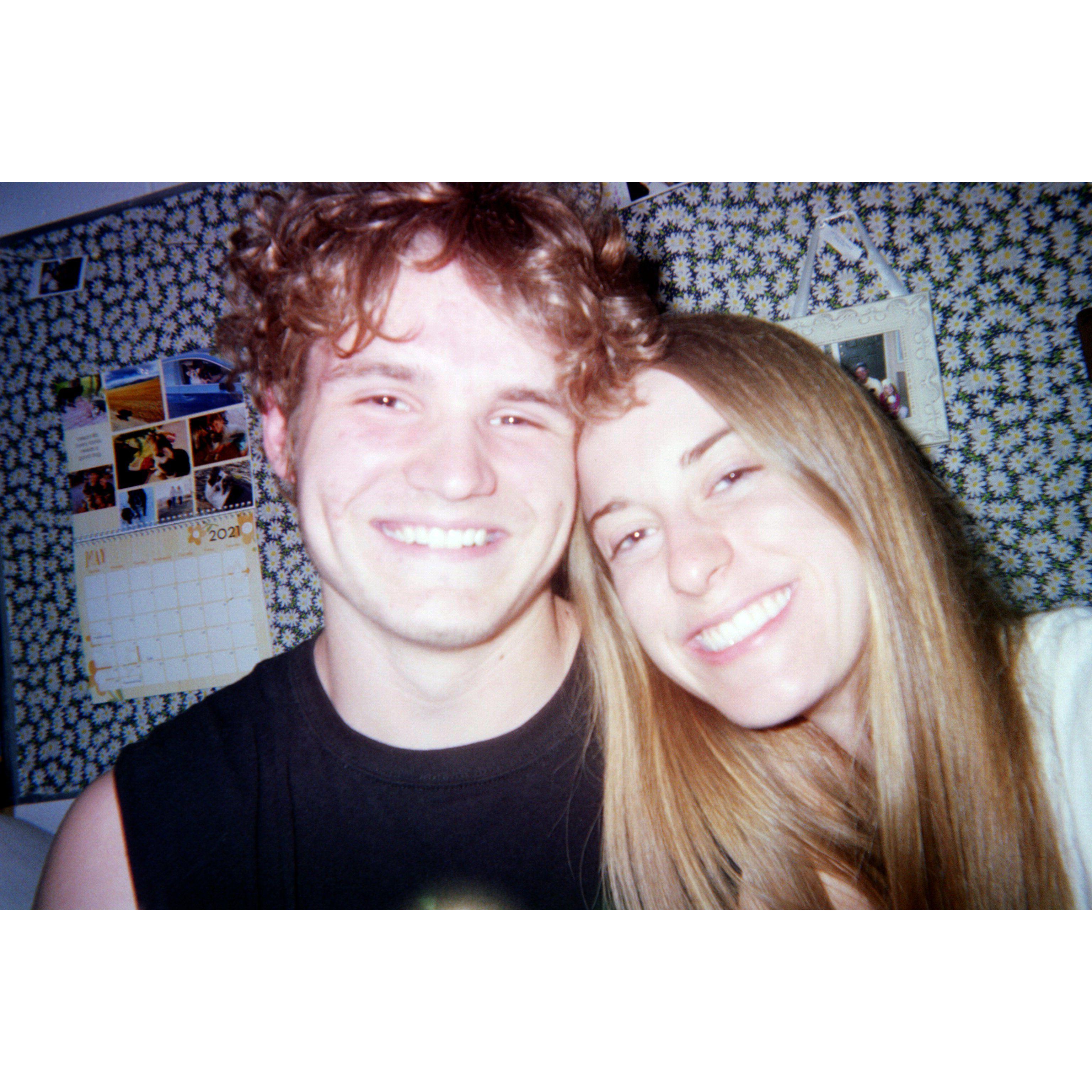 May 2021 - First photo together in the Tower Dorms!