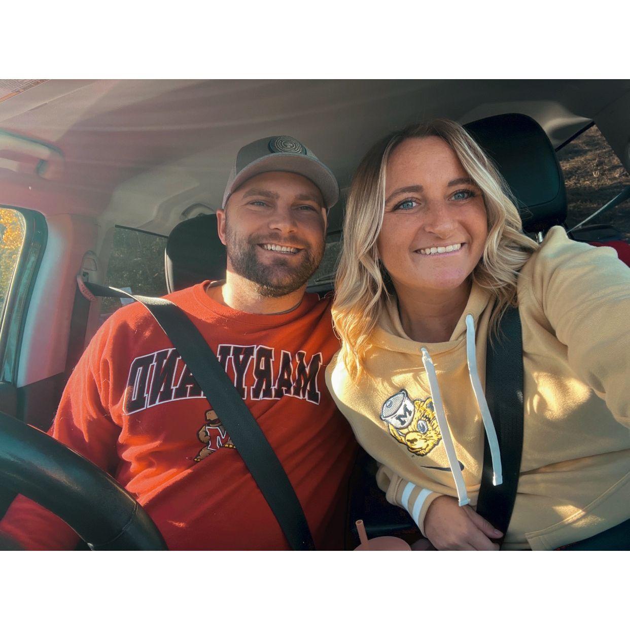 Michigan vs Maryland football = Kole & Kelli's first fight
