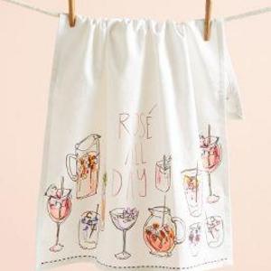 Rosé All Day Dish Towel
