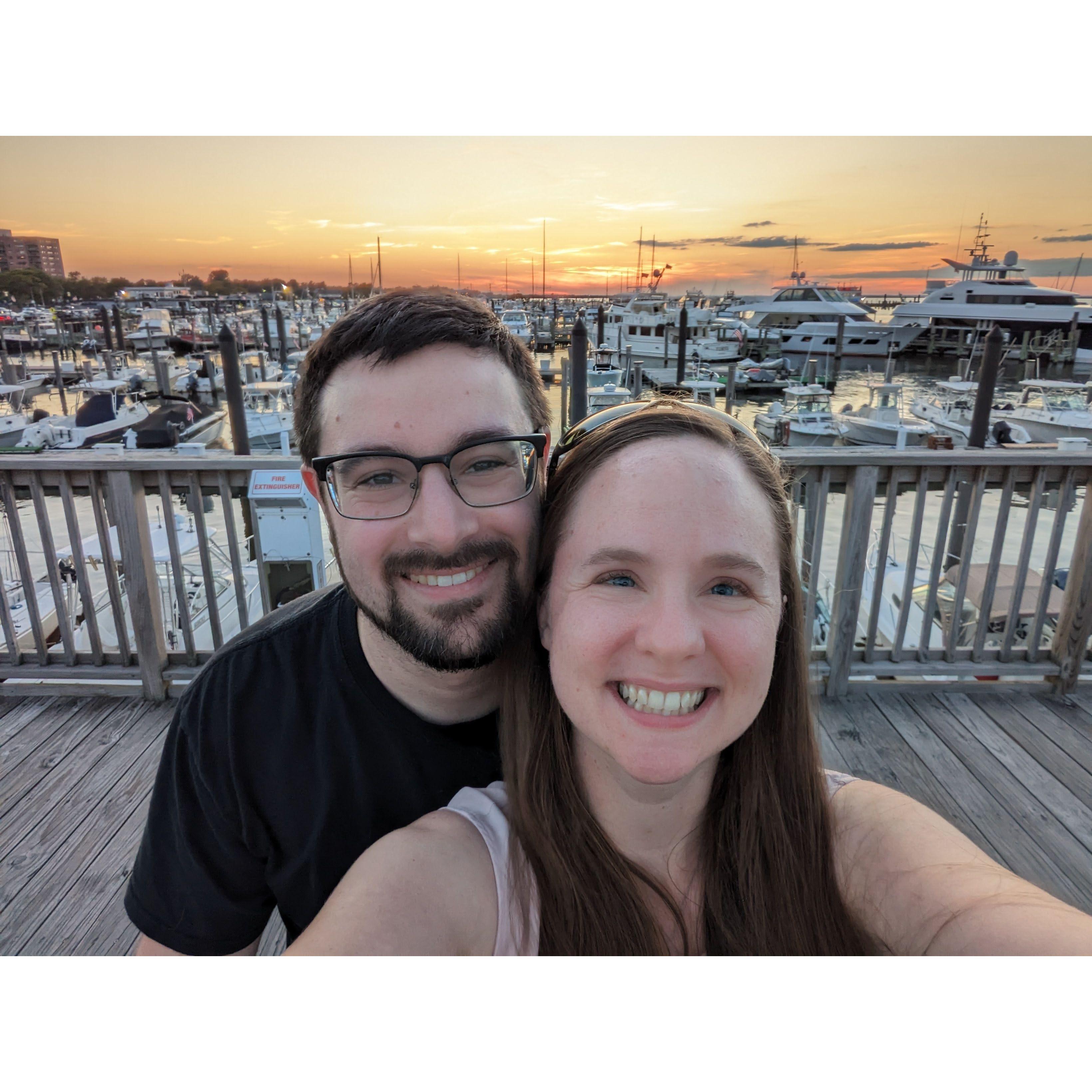 Us at the Atlantic Highlands Maria Pier