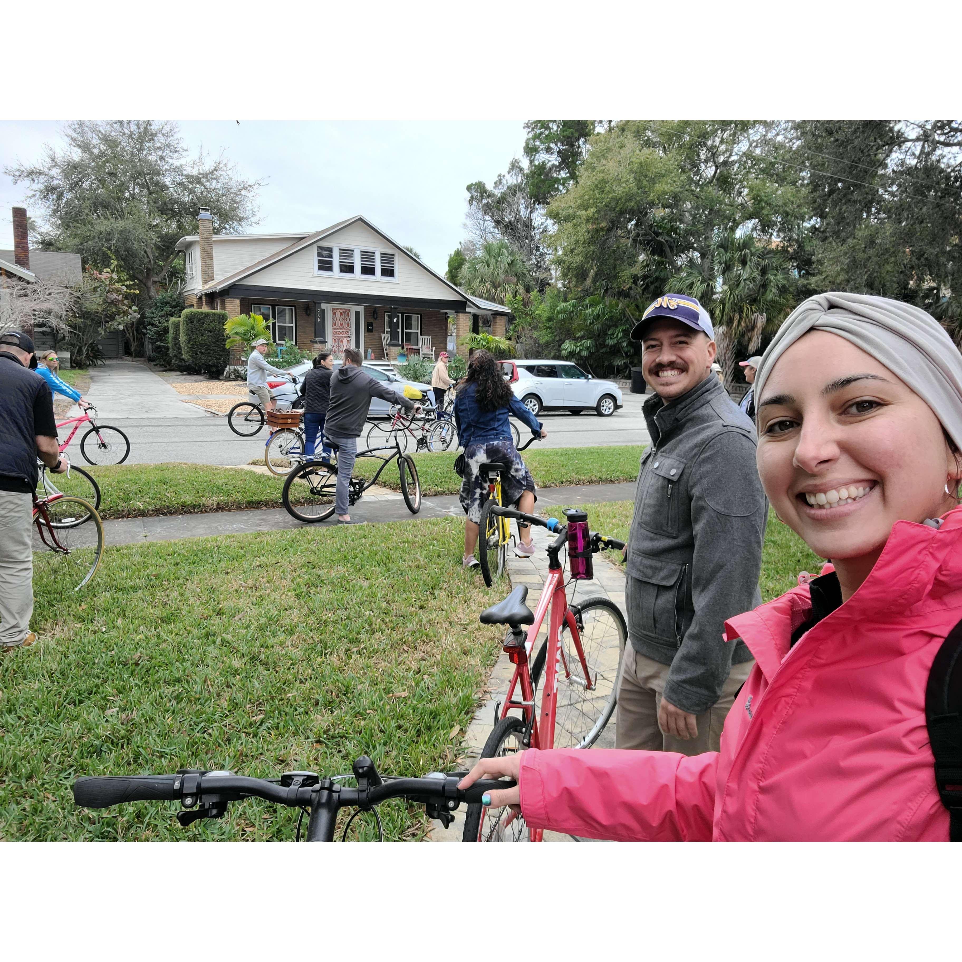 To bike rides with friends..