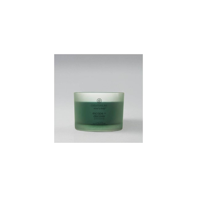 11oz Glass Jar 3-Wick Mind & Body Escape & Discover Candle - Chesapeake Bay Candle