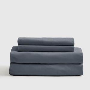 Classic Organic Percale Sheet Set (King, Nightfall)
