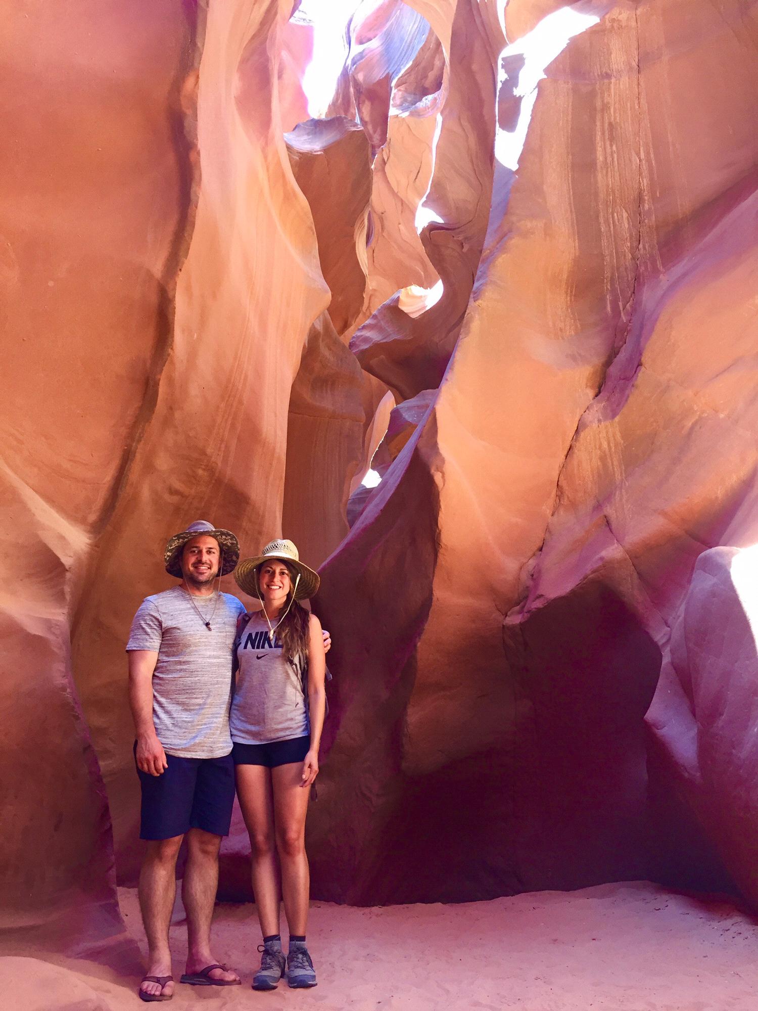 Exploring Antelope Canyon during our summer road trip in 2017