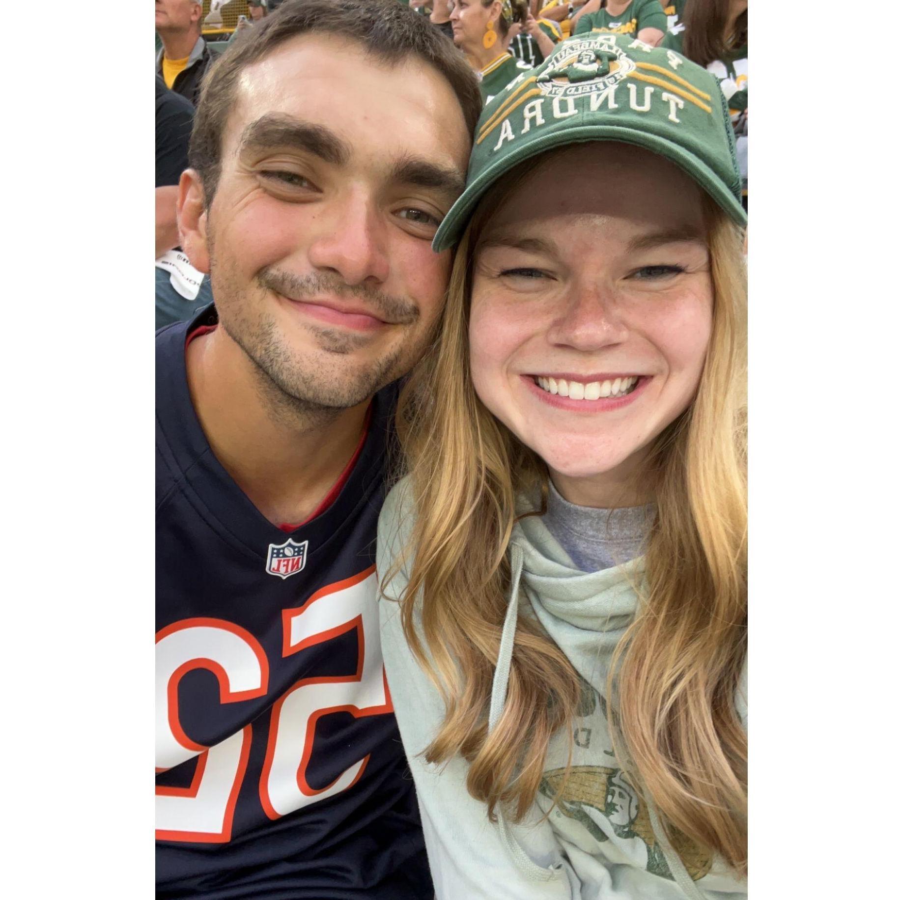 Packers vs. Bears in Green Bay! Packers won...obviously.