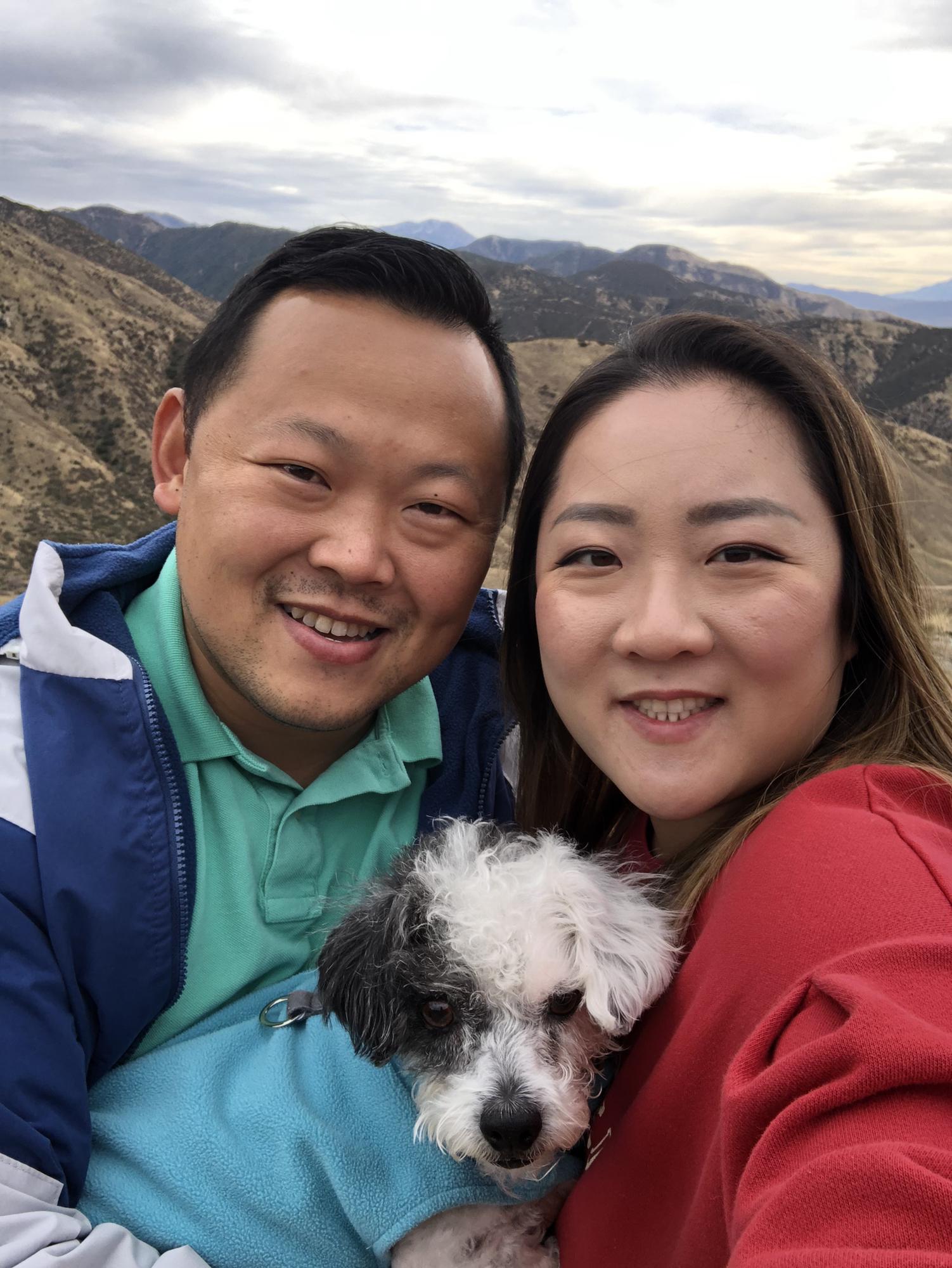 On our way to Lake Arrowhead with Trixie