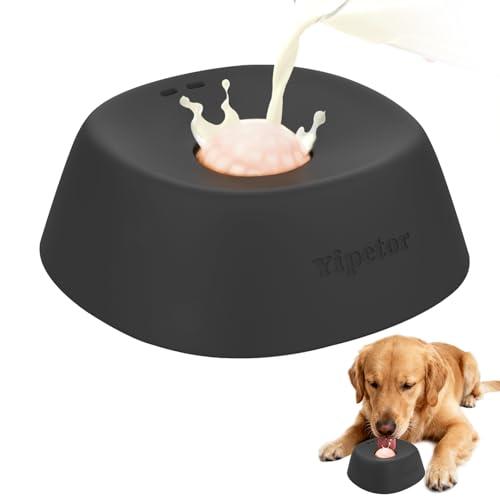 Yipetor Slow Feeder Dog Bowls for Liquid Treat, Anti-Slip【Entertained Ball-in】 Bone Broth Dog Lick Bowl, 3/4 Cup Yogurt Pup Lick Toy for Large Medium Small Breeds Dietary Supplement/Post-op Nutrition