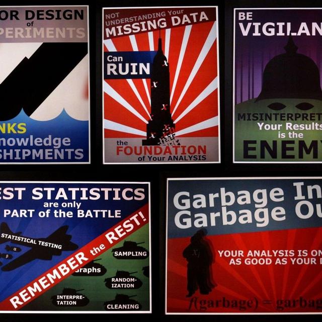 Set of 5 Statistics Propaganda Posters