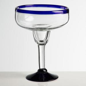 Blue Rocco Margarita Glasses Set of 4