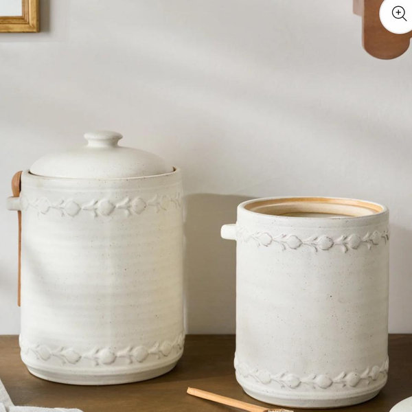 Emilie French White Canister + Scoop