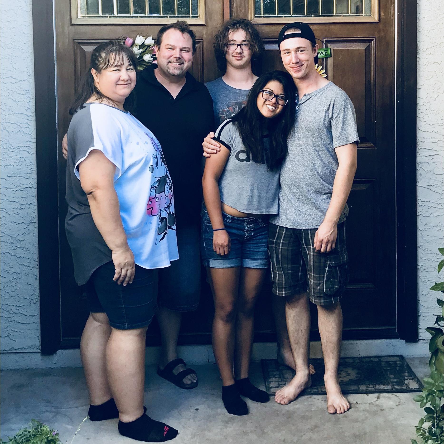 Our Mesa Ohana!  Missing is "big" brother Lucas.