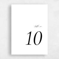 White Wedding Table Number - Seville