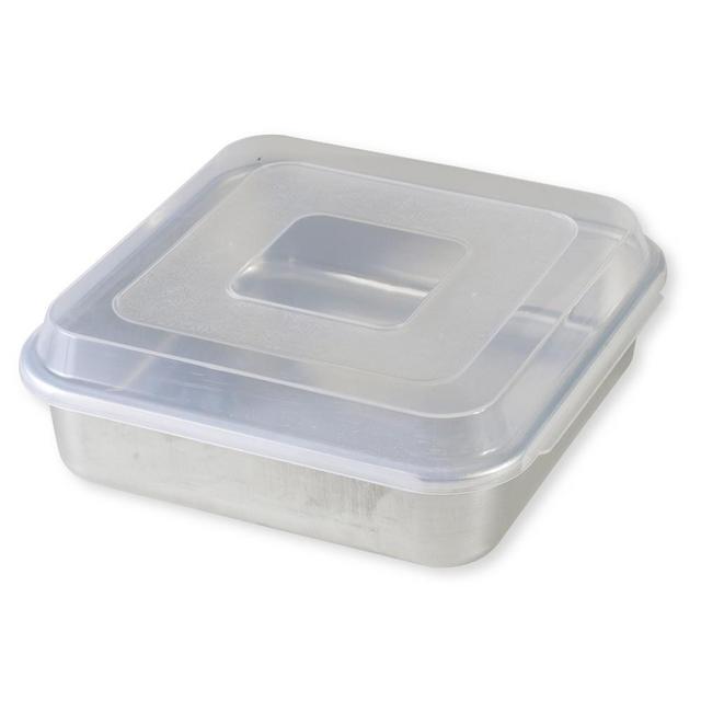Nordic Ware Naturals Square Cake Pan with Lid, 9" x 9"