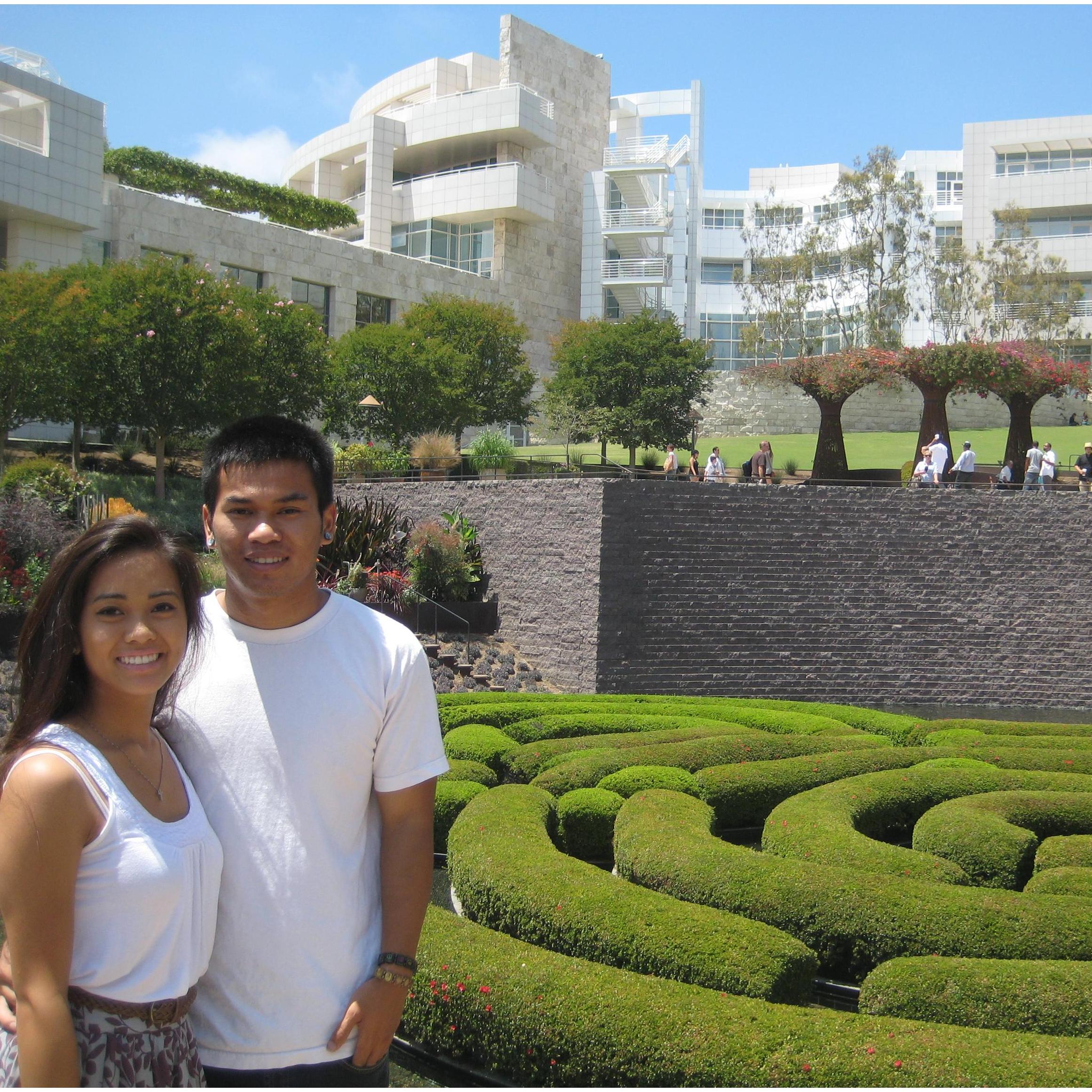 1 month anniversary at Getty Museum.